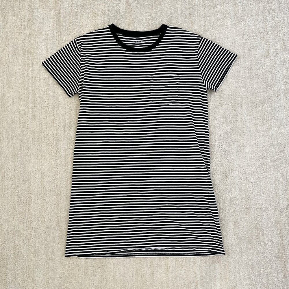 Everlane Cotton Striped Short Sleeve Tshirt Tee Shirt Dress L